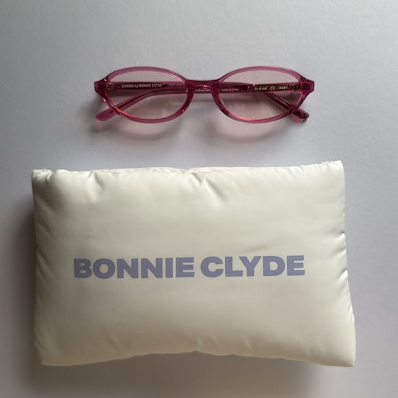 BONNIE CLYDE Pink Tinted Oval Glasses - Picture 7 of 7